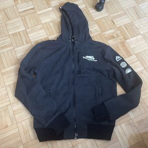 roots hoodie heather black